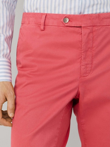 Hackett London Slimfit Pantalon 'Kenssington' in Rood