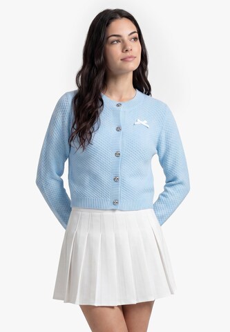 MYMO Knit Cardigan in Blue: front