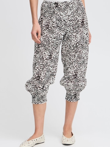 PULZ Jeans - Tapered Calças harem 'PZJill' em castanho