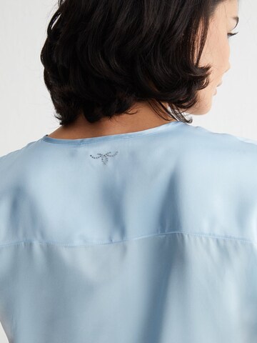 SILK & CASHMERE Blouse in Blue