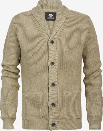 Petrol Industries Knit cardigan in Green: front