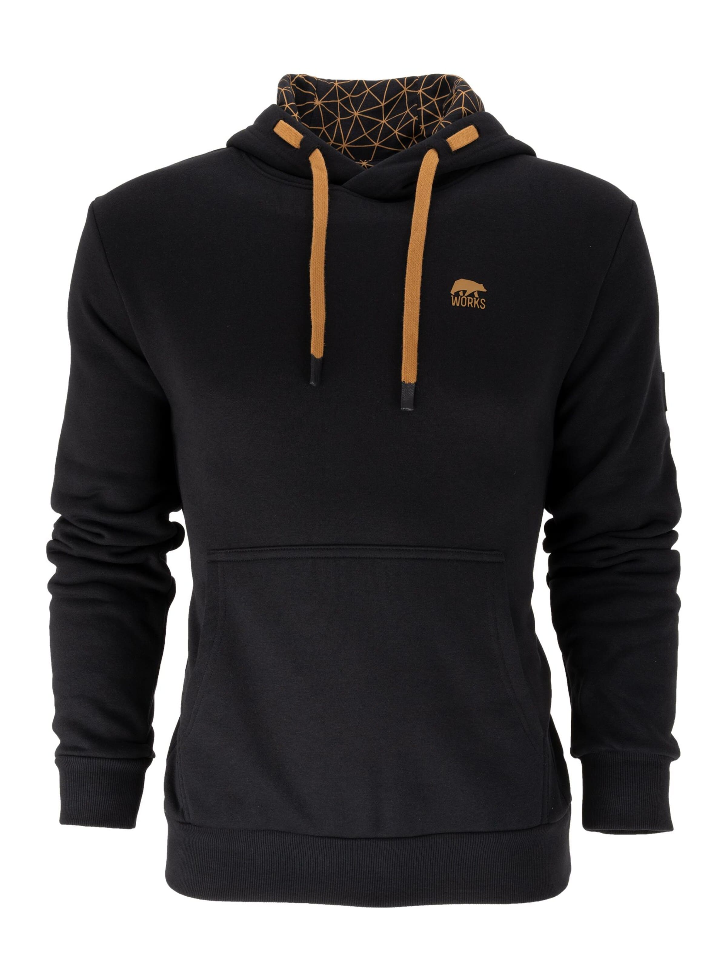 FORSBERG Sweatshirt 'Hoodie mit kleinem Brustlogo'‌‌‌‌ in Schwarz: Vorderseite