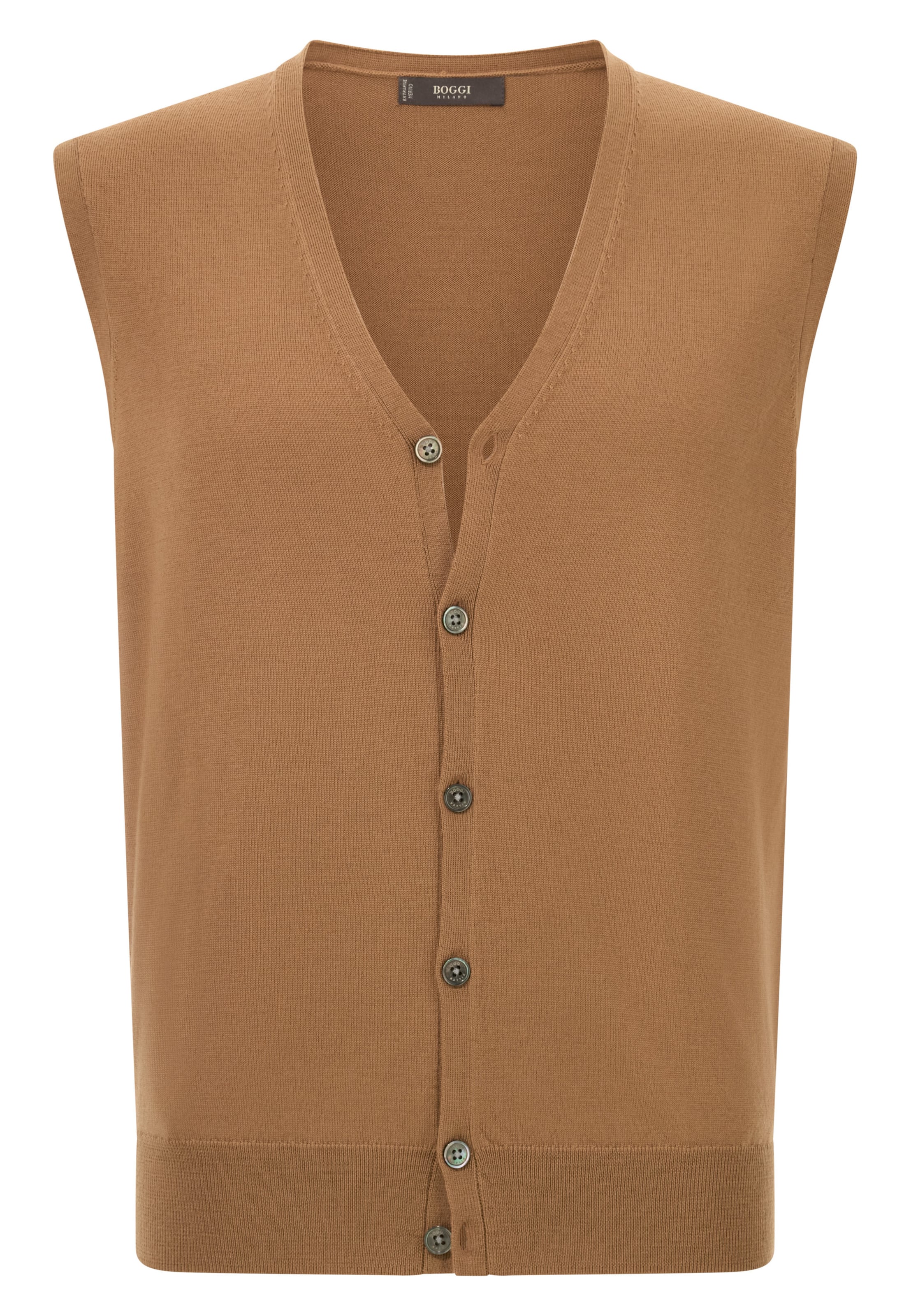 Gilet di Boggi Milano in marrone: frontale