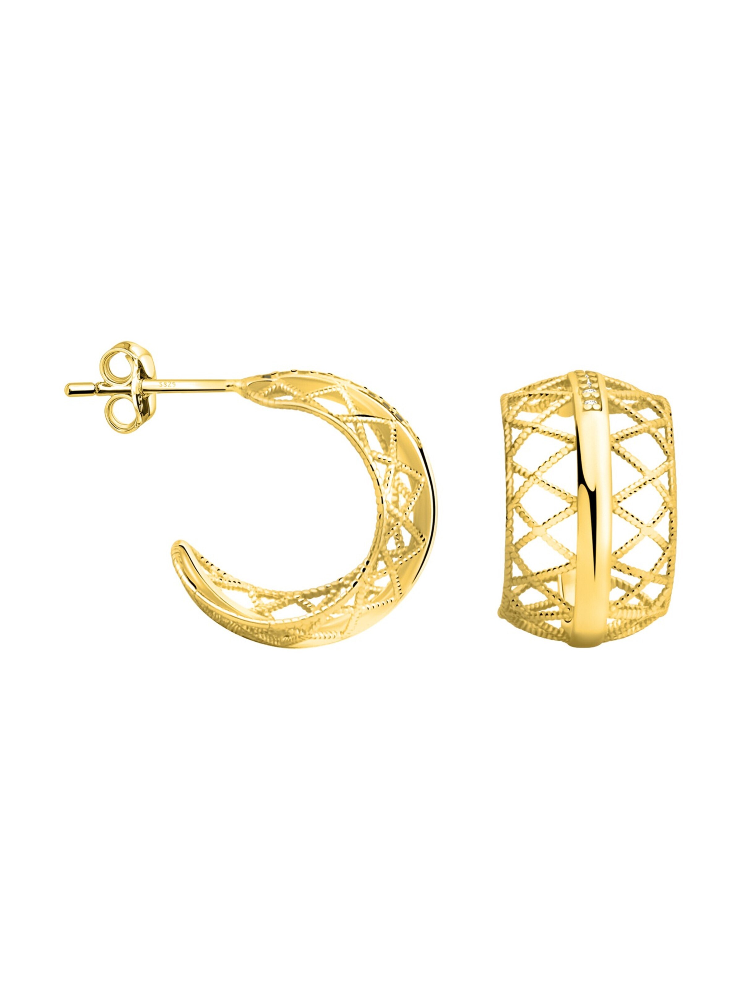Sofia Milani Earrings 'Grid' in Gold: front