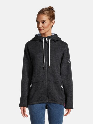 salzhaut Sweatvest in Blauw: voorkant