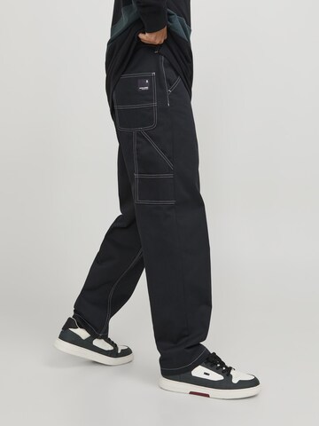 JACK & JONES Loosefit Cargohose 'Karl Carpenter' in Schwarz