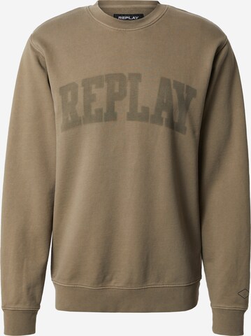 Sweat-shirt REPLAY en vert : devant