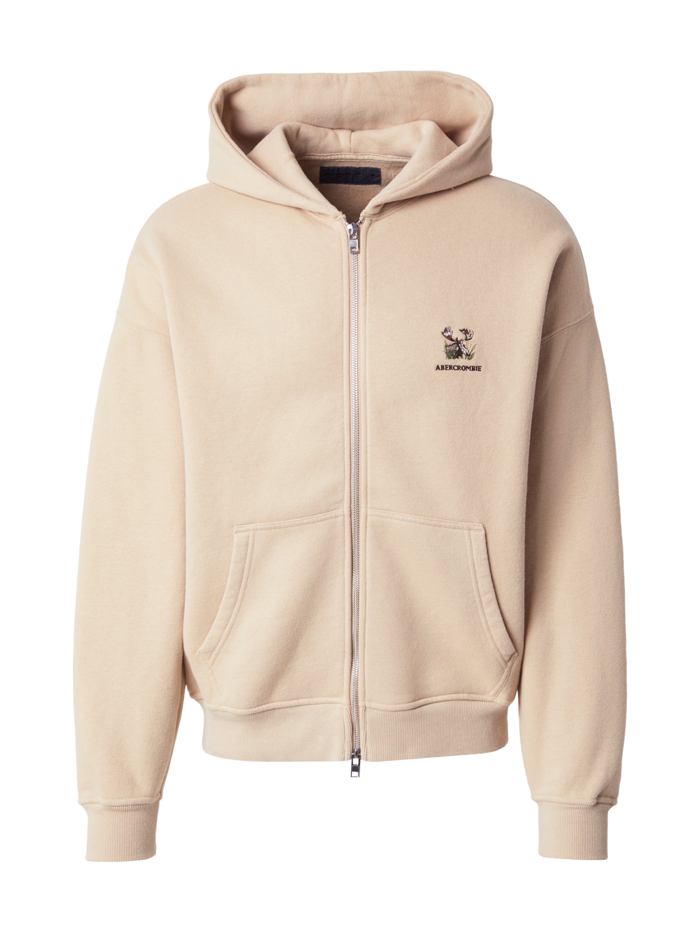 Abercrombie & Fitch Ζακέτα φούτερ σε γκρι: μπροστά