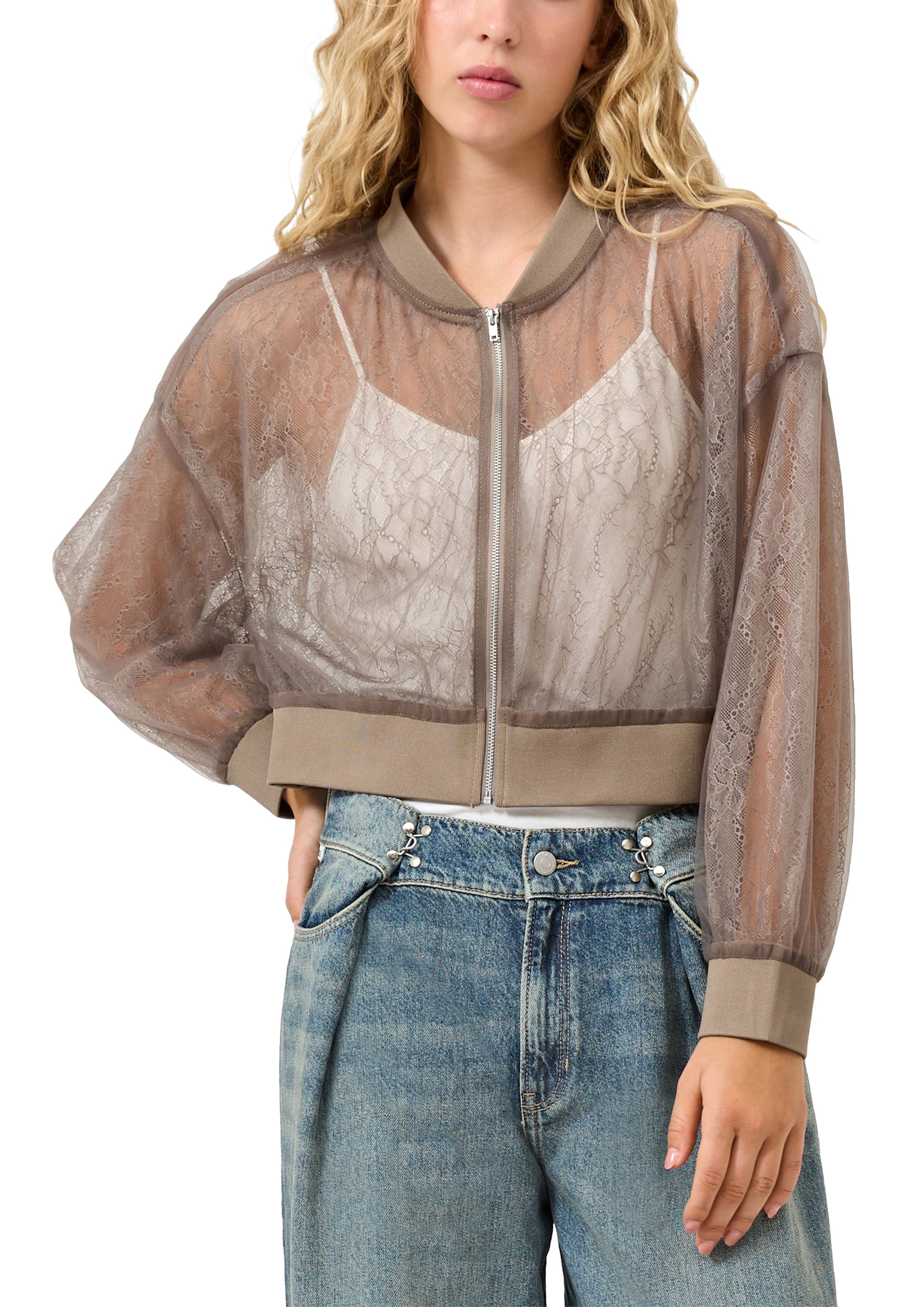 Veste mi-saison QS en marron