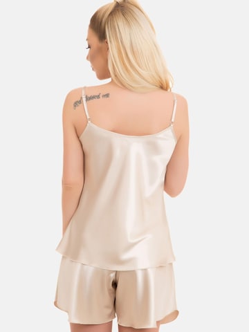 Evoni Pyjama 'Set aus Satin'‌ in Braun
