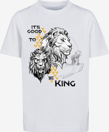 F4NT4STIC Shirt 'Disney König der Löwen Movie It's Good To Be King' in White: front