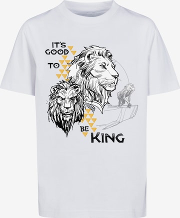 F4NT4STIC Shirt 'Disney König der Löwen Movie It's Good To Be King' in White: front
