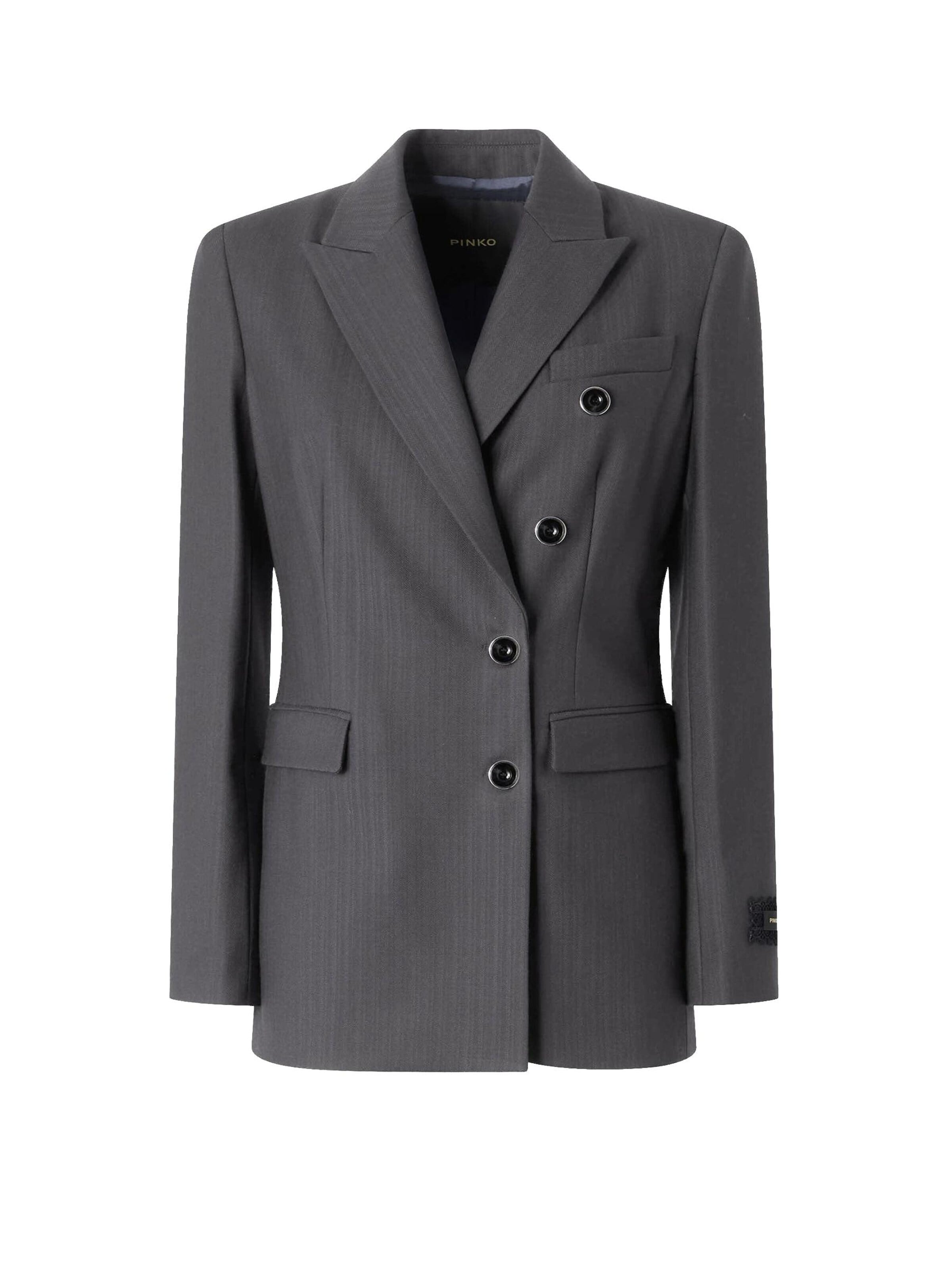 PINKO Blazer 'PINKO NEW AMALFI GFIACCA LANA ARMATURATA GIACCA'‌‌‌‌ in Grau: Vorderseite