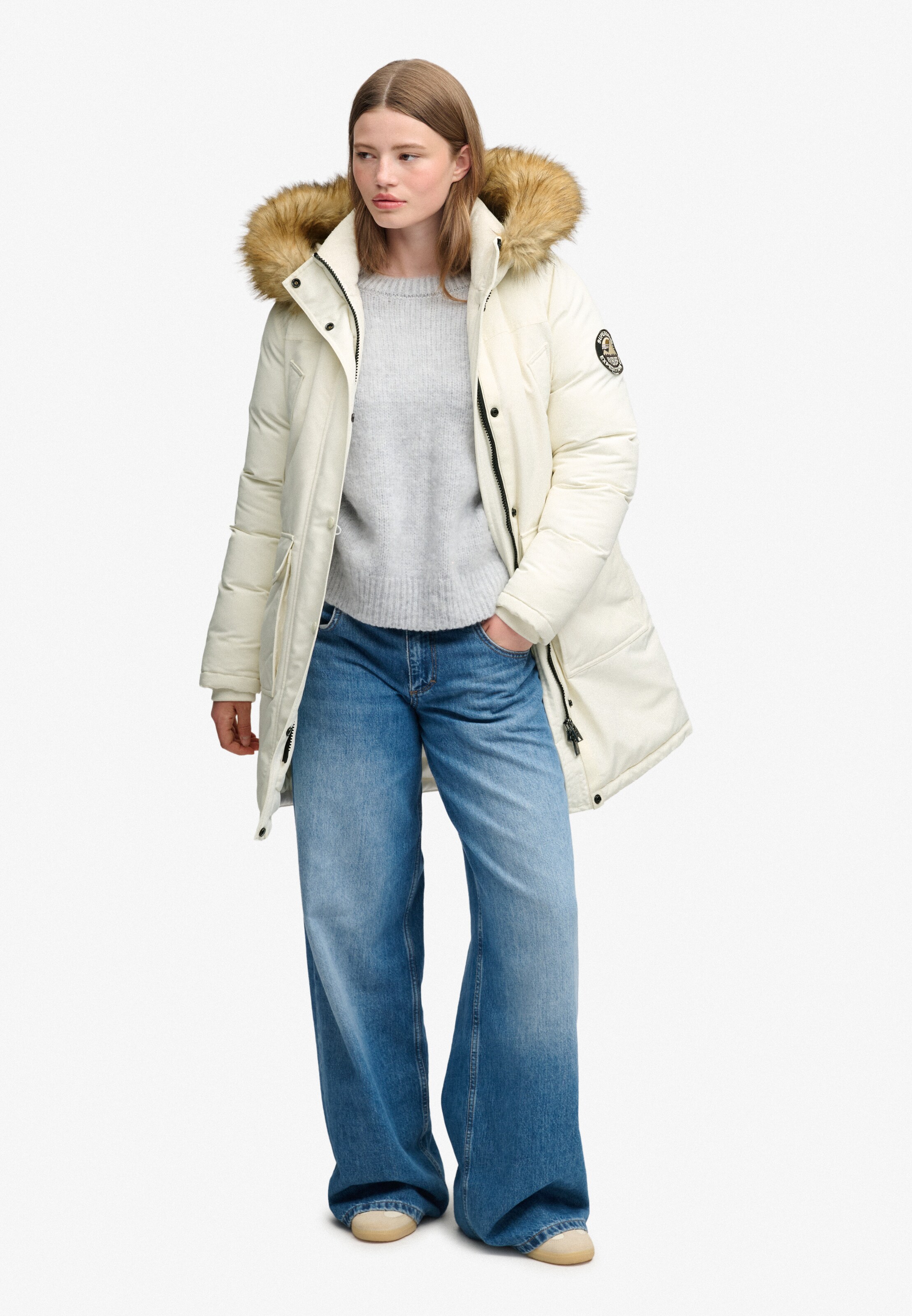 Parka d’hiver 'Everest' Superdry & Co en blanc