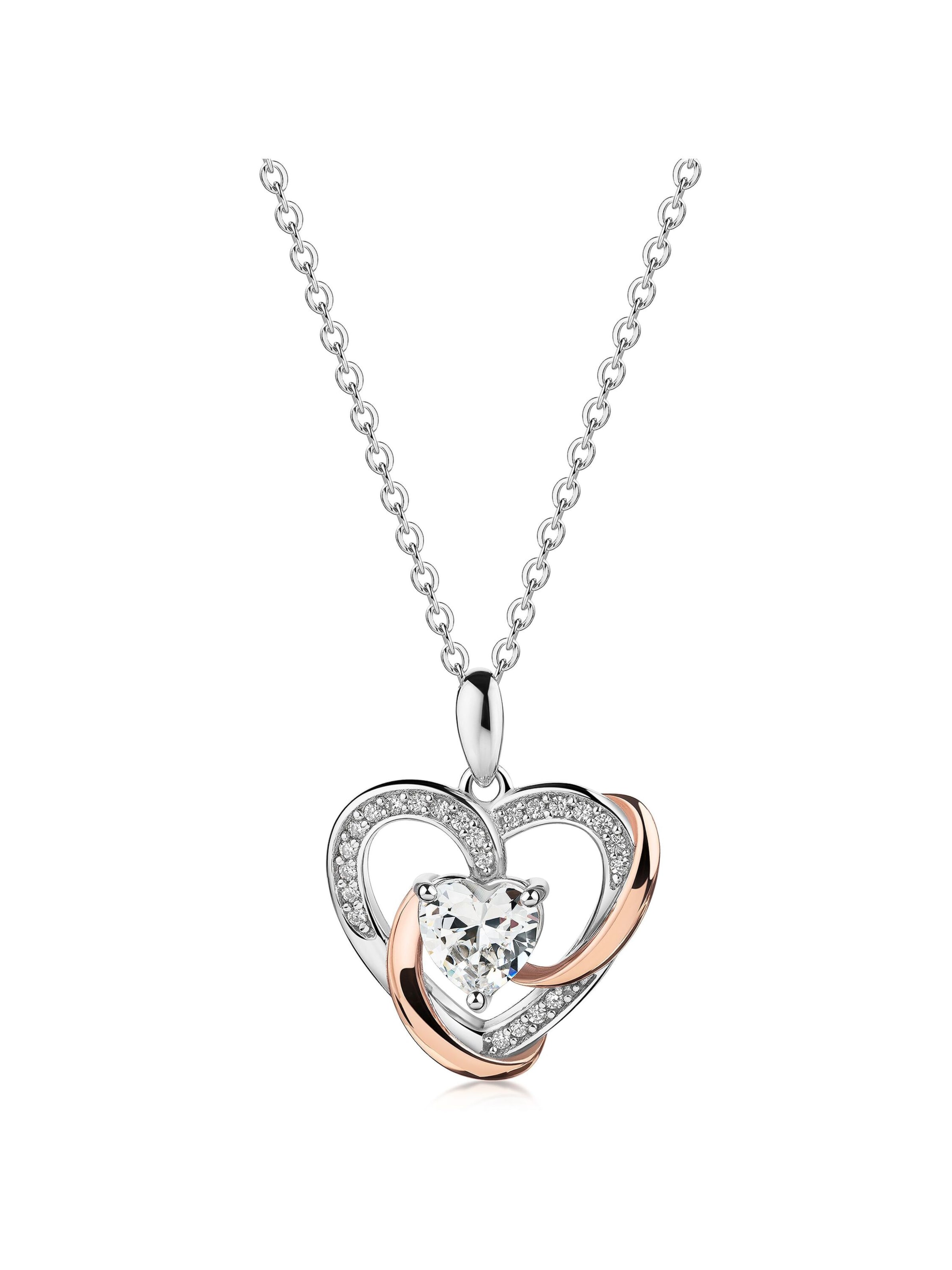 Zeeme Kette in gold / silber / transparent, Produktansicht