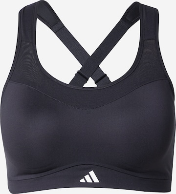 ADIDAS PERFORMANCE Спортивный бюстгальтер в Черный: спереди