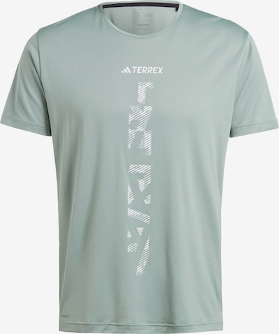 ADIDAS TERREX Funktionsshirt 'Agravic' in pastellgrün / weiß, Produktansicht
