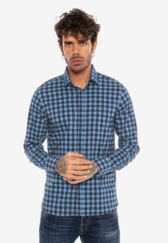 Redbridge Regular fit Button Up Shirt 'Denton' in Blue: front