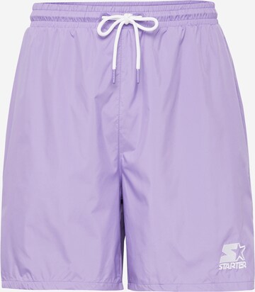 Starter Black Label Pants in Purple: front