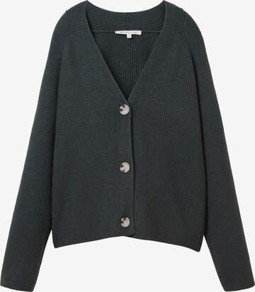 TOM TAILOR DENIM Knit Cardigan in Green: front