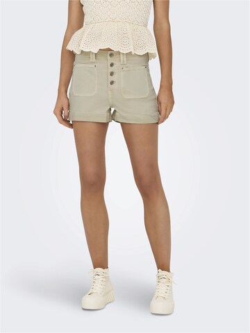 ONLY - regular Vaquero en beige: frente
