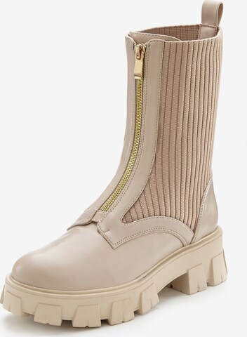 Bottines LASCANA en beige : devant