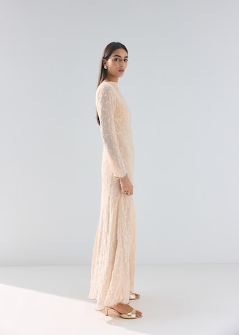 MANGO Dress 'Perla' in Beige