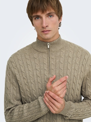 Only & Sons Sveter 'ONSLOUI' - Sivá
