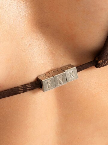 ENRAGE Triangle Swimsuit 'TARTAN' in Brown