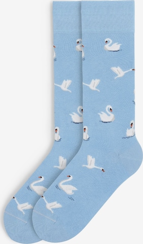 Von Jungfeld Socks 'Signature Icons' in Blue: front