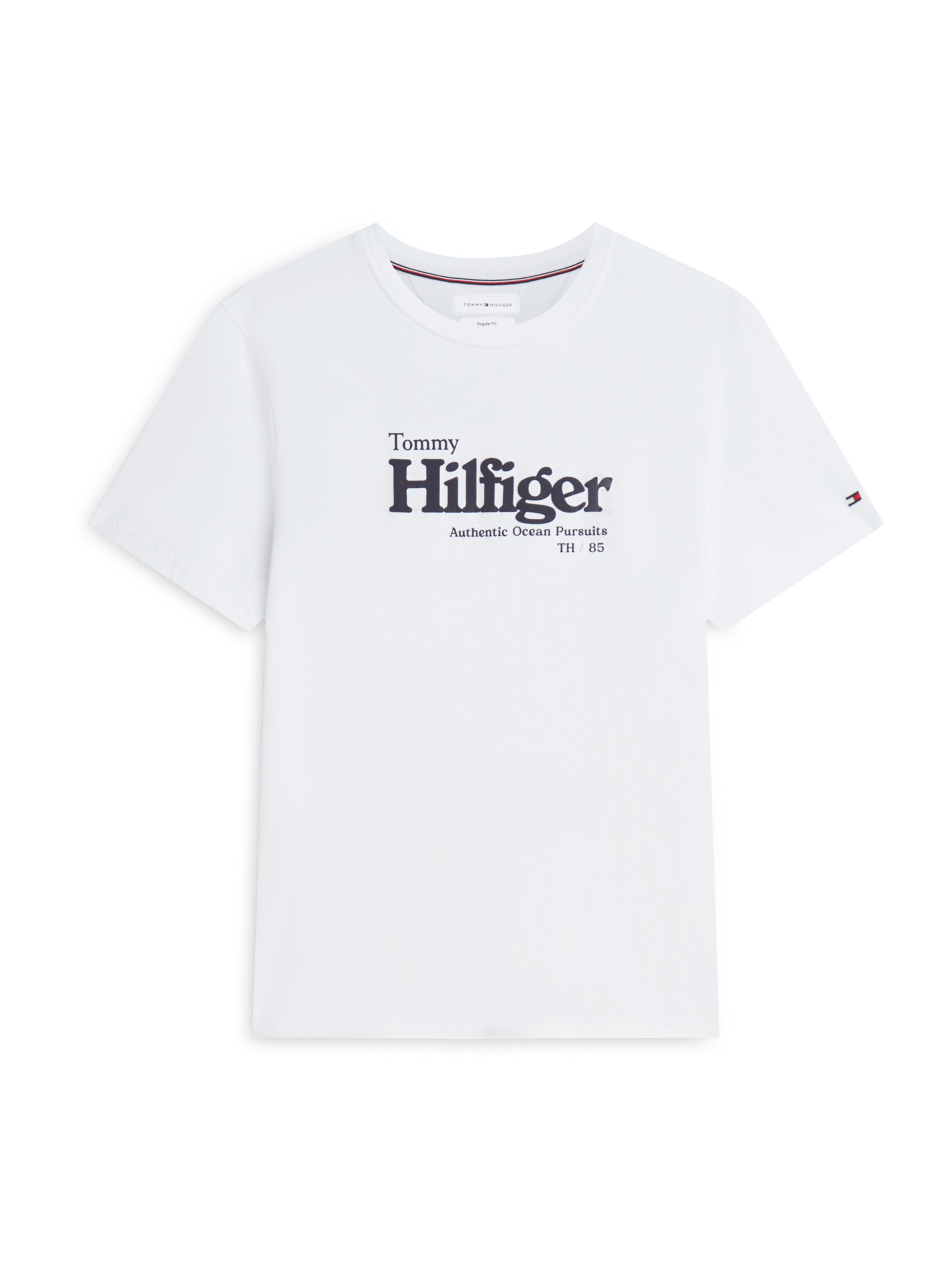 TOMMY HILFIGER Μπλουζάκι 'NAUTICAL' σε λευκό: μπροστά