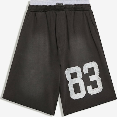 Bershka Housut koossa 29-30 värissä vaaleanharmaa / musta, Tuotenäkymä