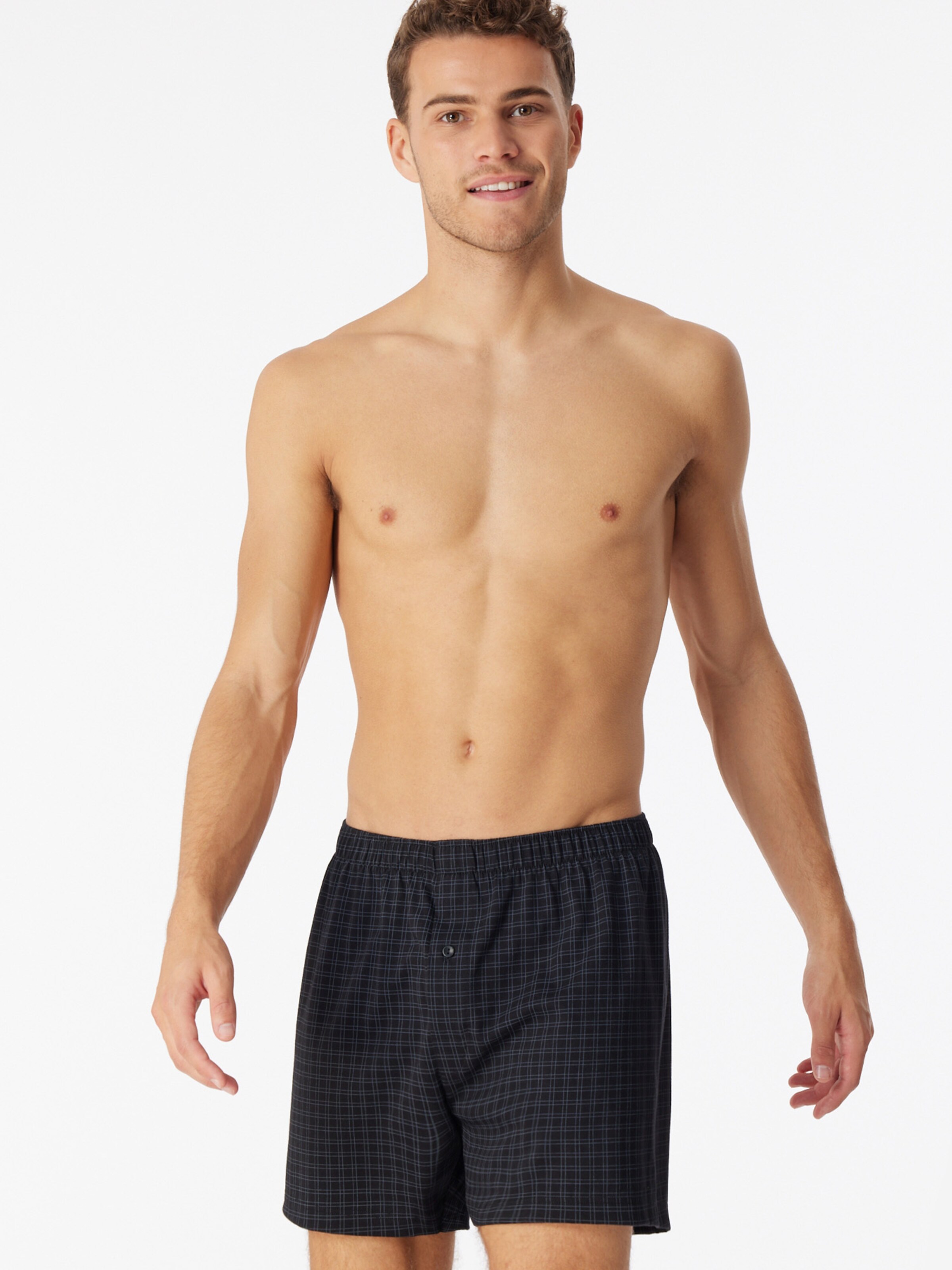 SCHIESSER - Calzoncillo boxer ' Cotton Casuals ' en negro