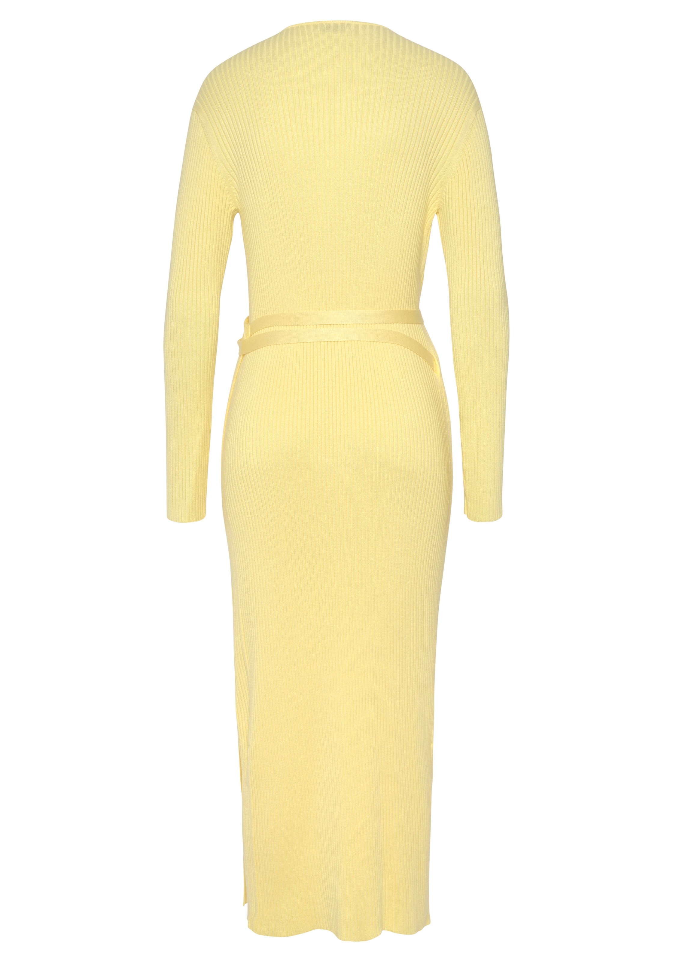 LASCANA Pletena obleka | rumena barva