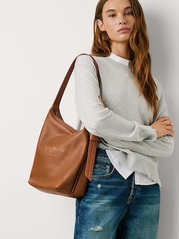 Pepe Jeans Handtasche in Braun: Vorderseite