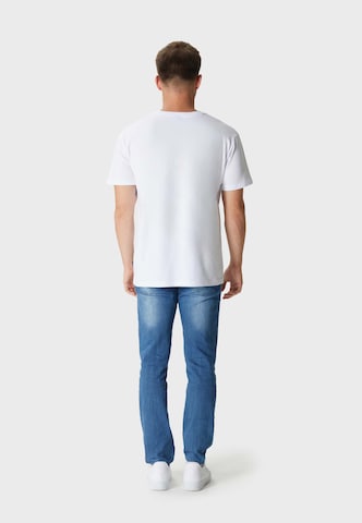 Oldskull Shirt 'Asian Icons Legends Walking Graphic' in White