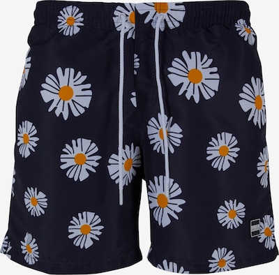 Urban Classics Kupaće hlače u mornarsko plava / med / bijela, Pregled proizvoda