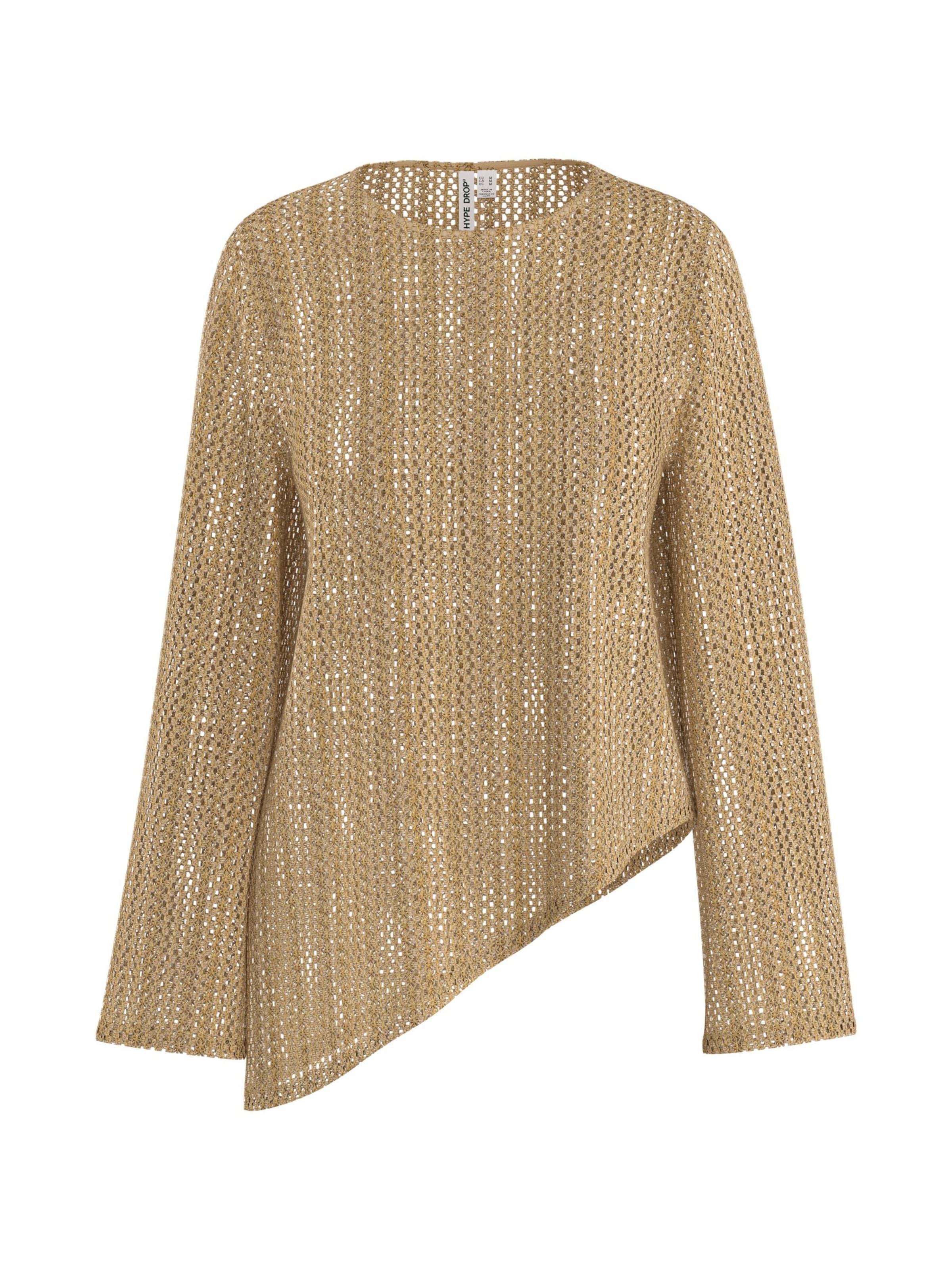 HYPEDROP - Camiseta 'HDRUNA' en beige: frente