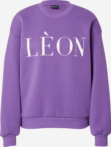 Sweat-shirt 'Riley' Gina Tricot en violet : devant