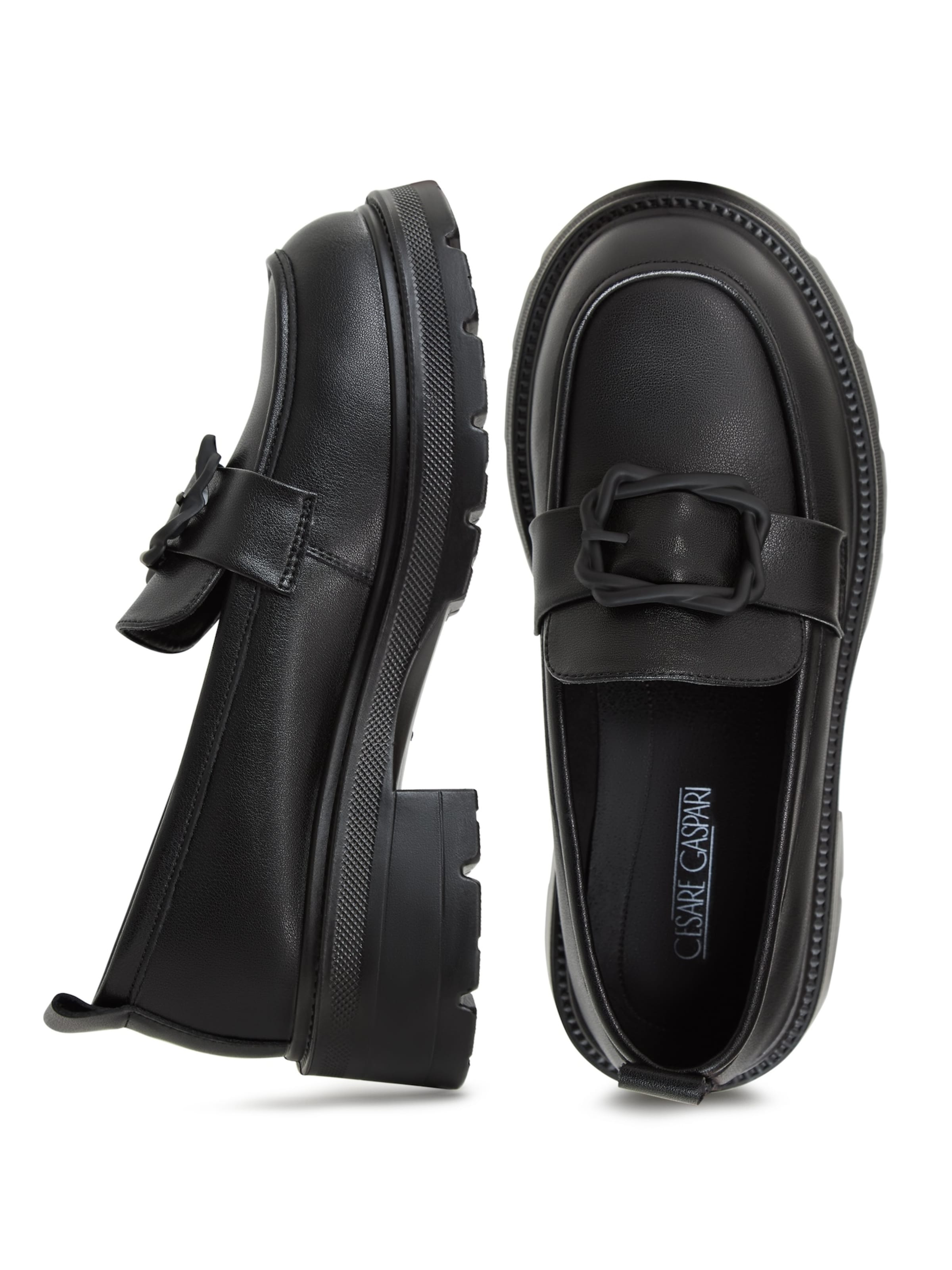 CESARE GASPARI Moccasin in Black