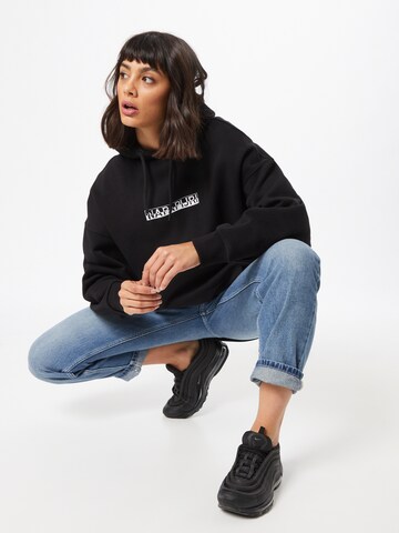 NAPAPIJRI Sweatshirt 'B-Box' in Zwart