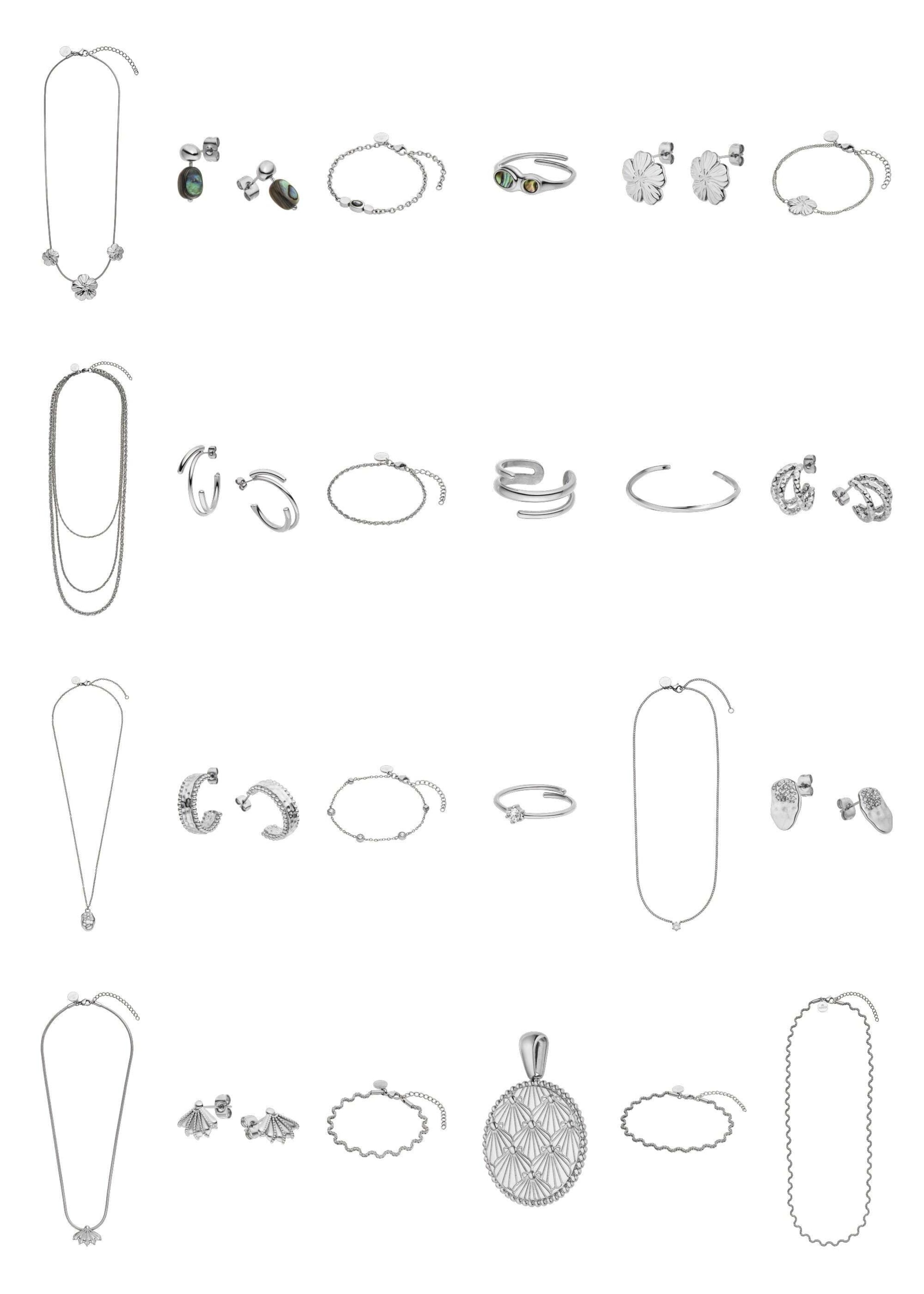 PURELEI Jewelry set ' 2026 ' in Silver: front