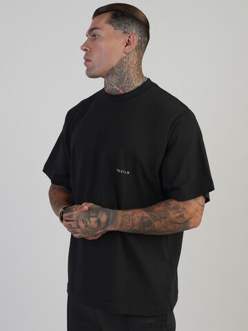 Maglietta di SikSilk in nero: frontale