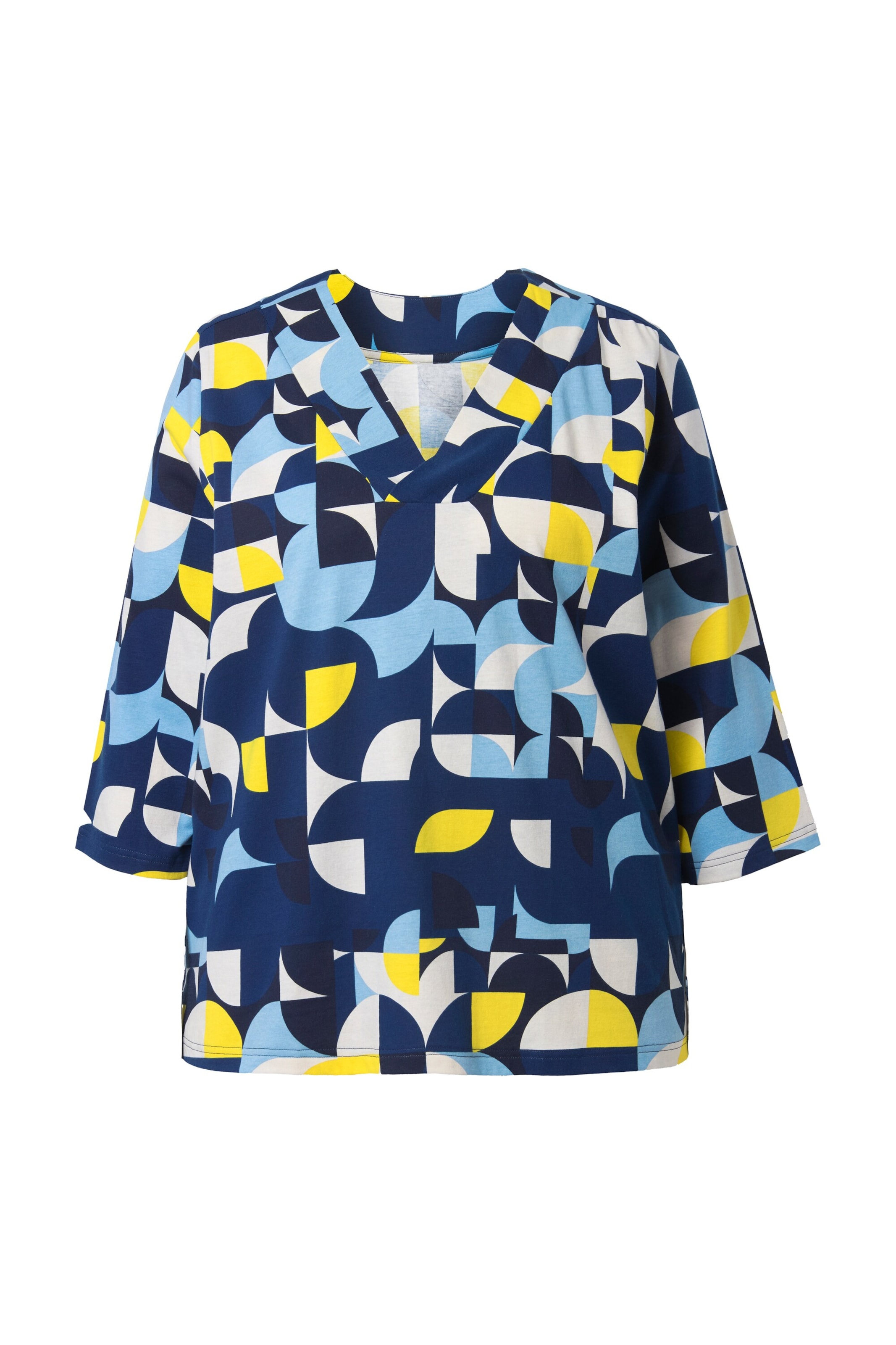 Ulla Popken Μπλουζάκι σε μπλε: μπροστά