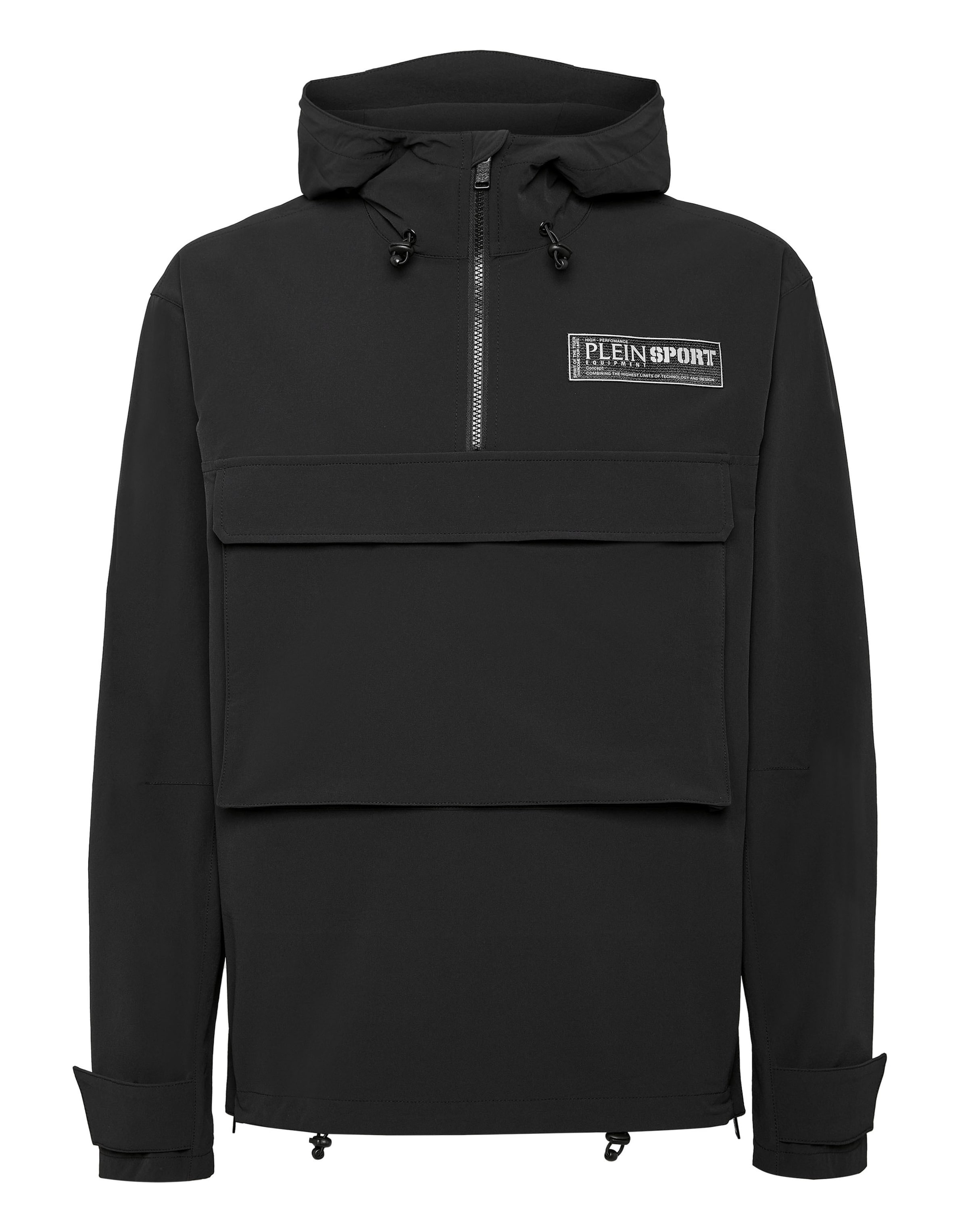 Plein Sport - Casaco meia-estação em preto: frente