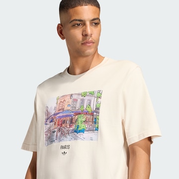 T-Shirt 'Painting Paris Street' ADIDAS ORIGINALS en blanc