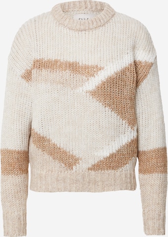 PULZ Jeans Sweater 'AVIVA' in Brown: front