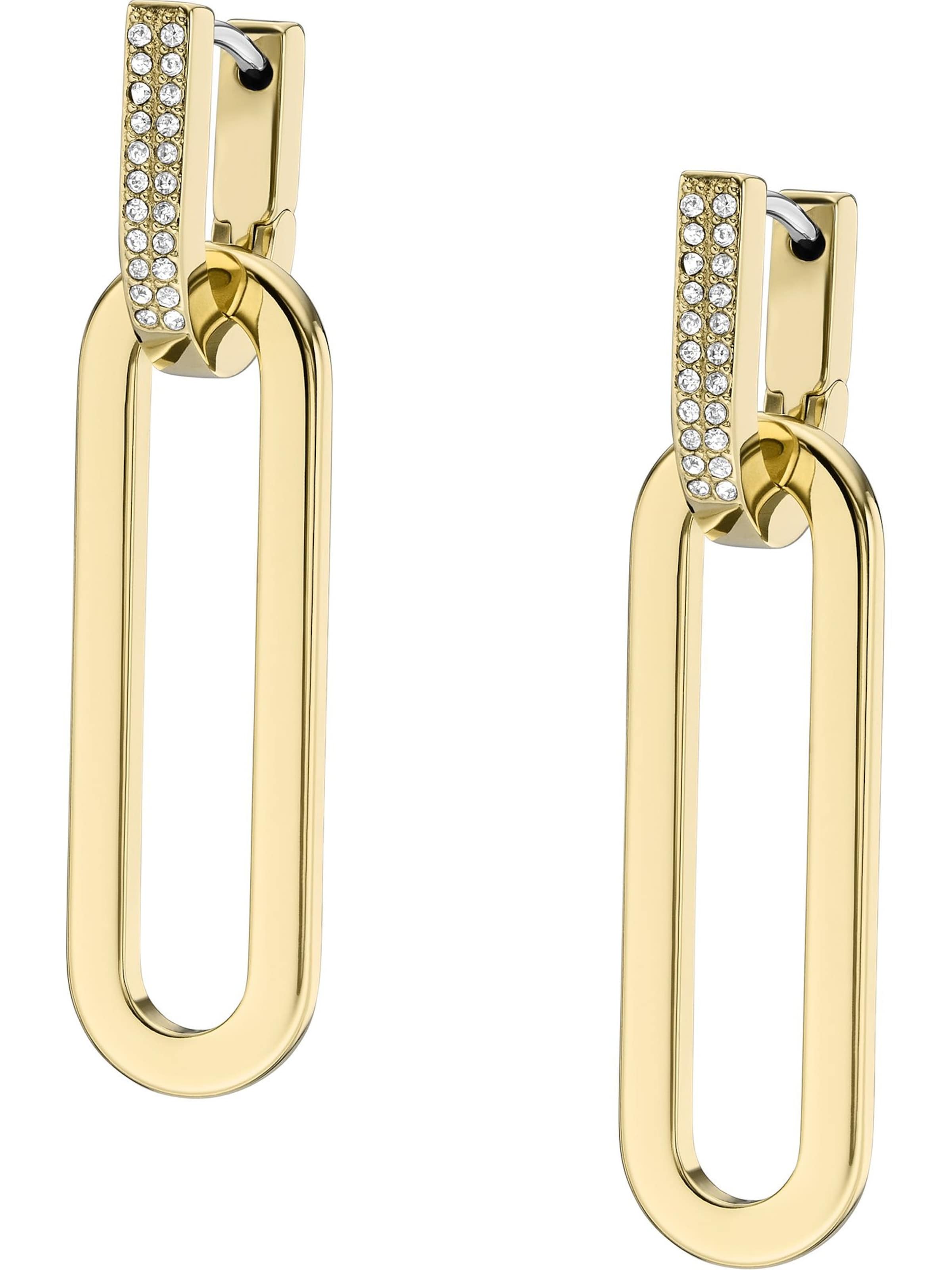 FOSSIL Обеци &#x27;Heritage&#x27; в злато: отпред