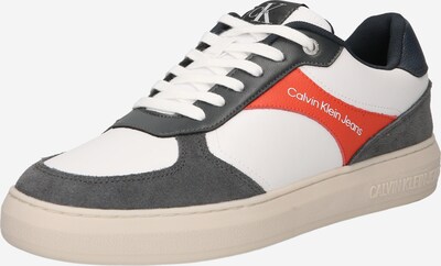 Calvin Klein Jeans Sneaker in dunkelgrau / hellrot / weiß, Produktansicht