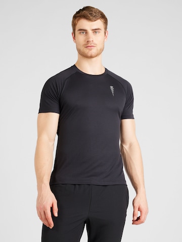 Champion Authentic Athletic Apparel Λειτουργικό μπλουζάκι σε μαύρο: μπροστά